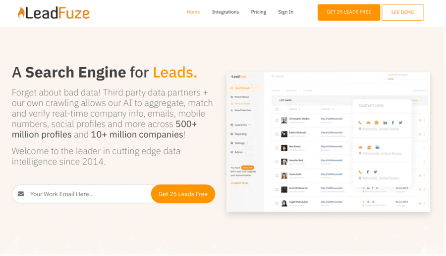 Automatisation LinkedIn : LeadFuze