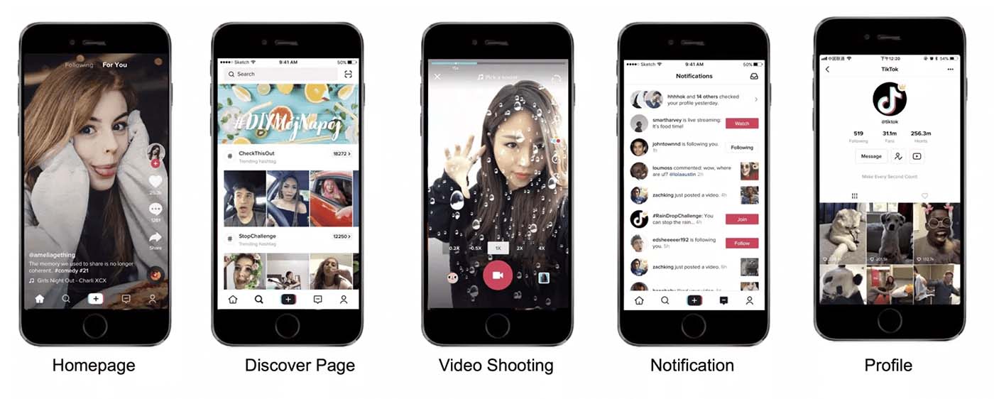 Aufbau von Tiktok Screenshots