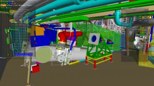 Diagnostic near Target chamber- upper floor viewed using Visionary Render software at Lawrence Livermore National Laboratory