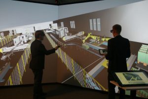 3 channel rear projected ActiveWall at Clausthal University of Technology