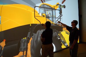 Immersed users at CNH explore and interact with the giant VR model