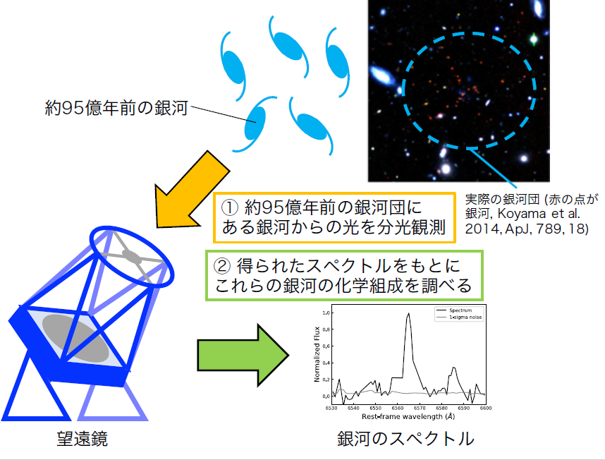 95億年前の宇宙の"大都会"は銀河ガスの化学組成にどんな影響を及ぼすのか?