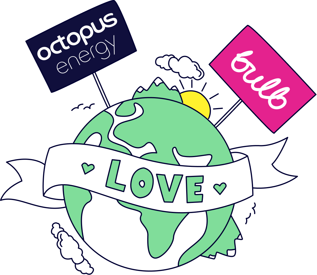 Environmentally friendly energy companies Octopus Energy and Bulb Energy love the world