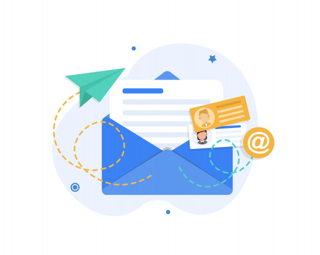 Email and messaging,email marketing campaign Premium Vector