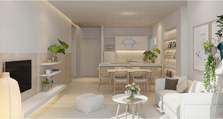 Phòng bếp căn hộ mẫu Palm Heights 3 phòng ngủ (loại nhỏ)