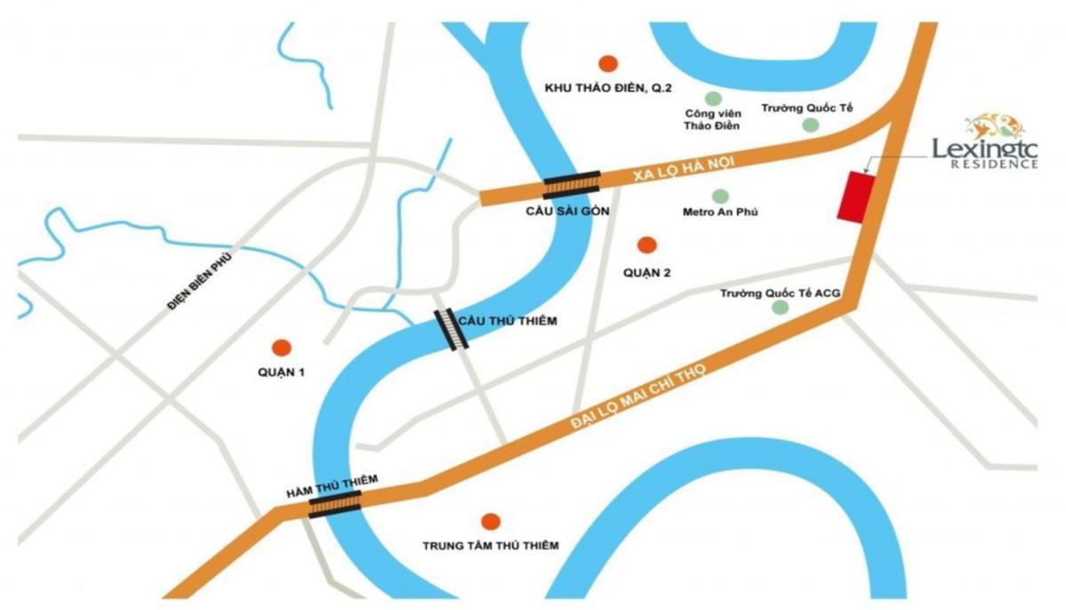 Bản đồ vị trí Lexington Residence