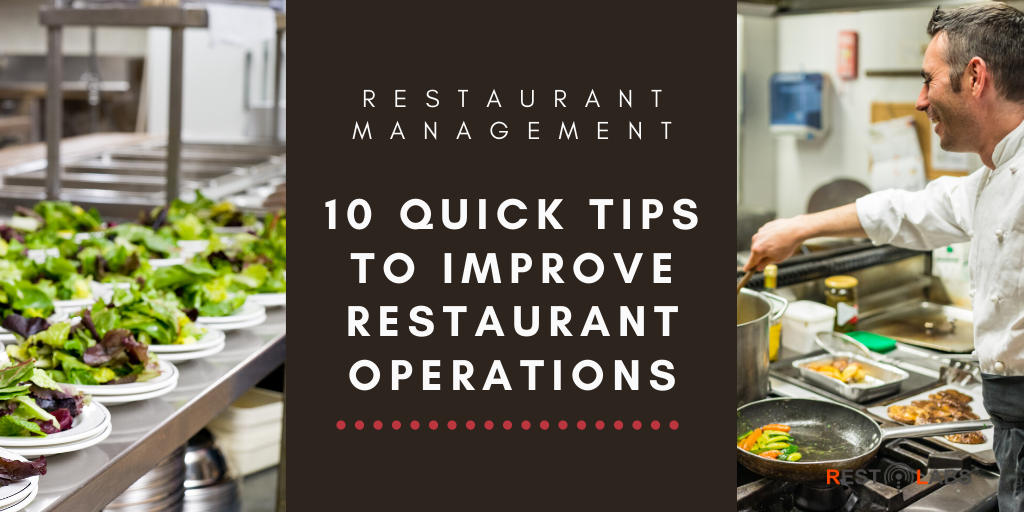Restaurant Management 10 quick tips to improve restaurant operations