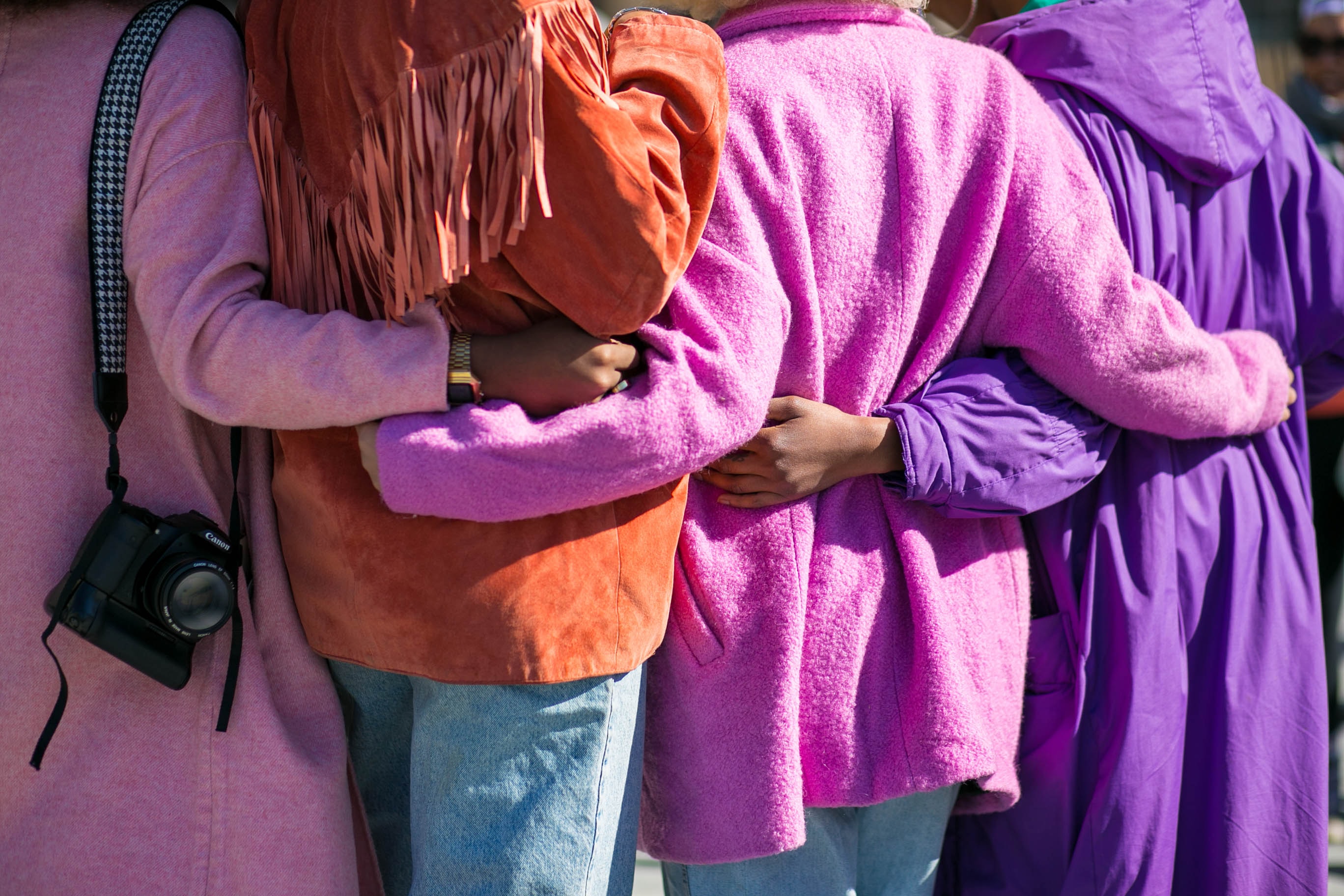 women hugging