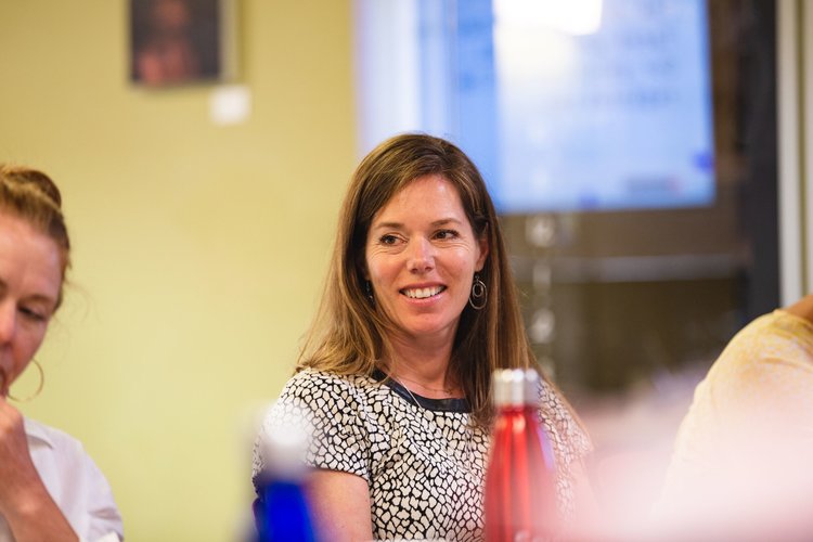 Allison Kelly, ICA Fund Good Jobs CEO listens as part of the San Jose partner visit to ICA.