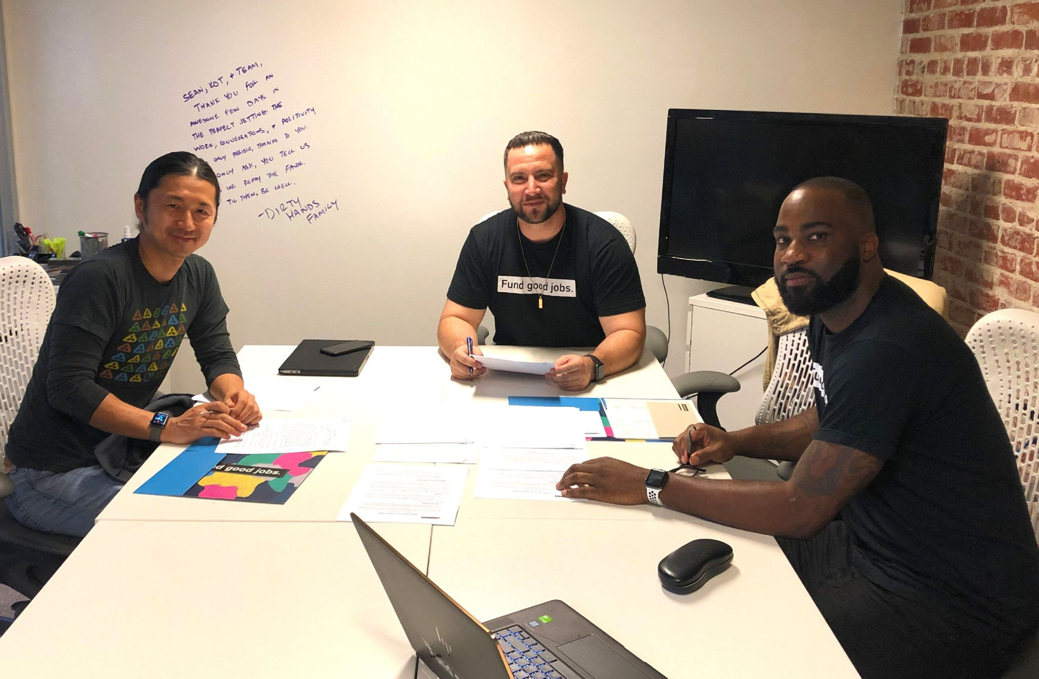 above: Koji Kanematsu, Sean Murphy, and Rasheed Mitchell.