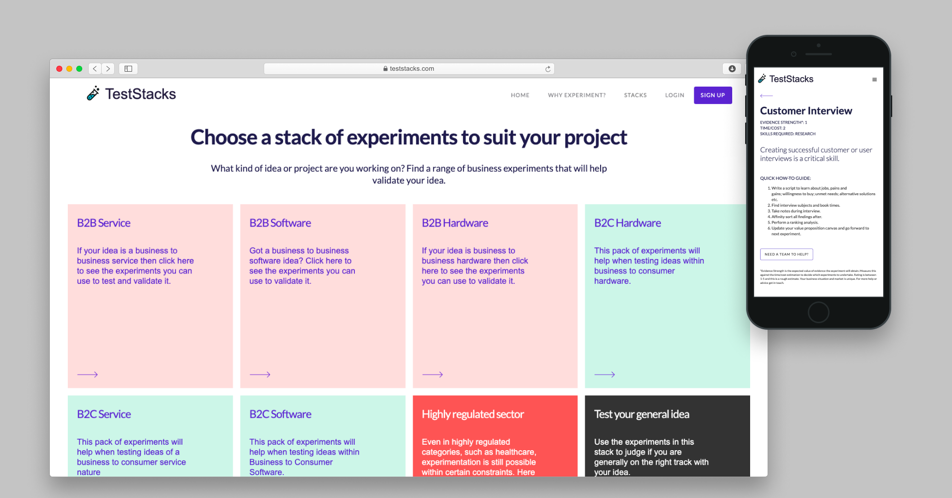 TestStacks test your business idea before investing valuable time or