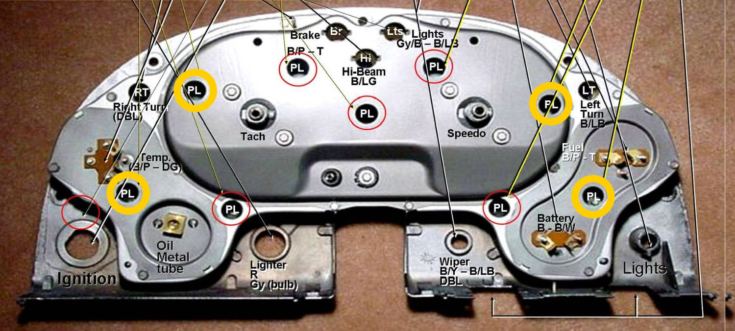 Instrument Cluster LED Lighting Upgrade 65 Corvette Sting Ray