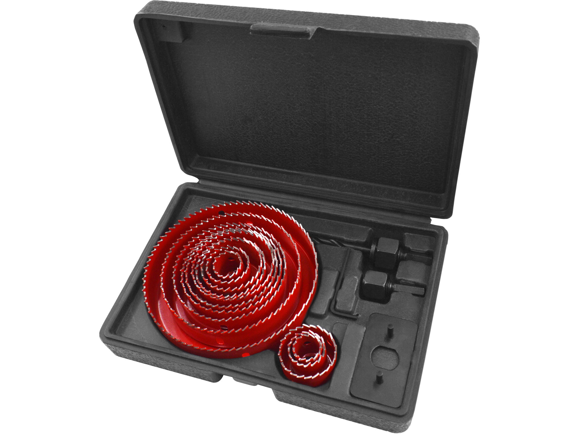 17pcs Carbon Steel Hole Saw Set, extra sharp