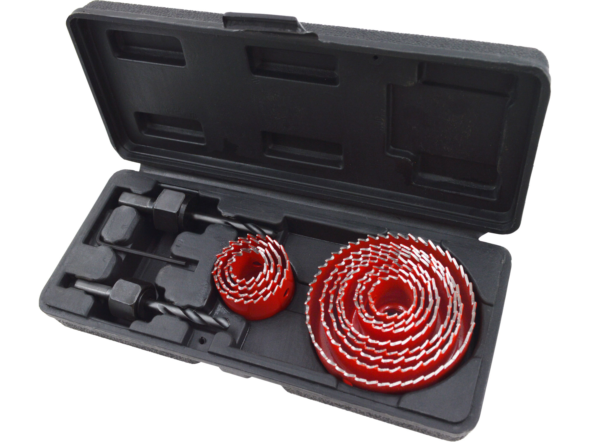 15pcs Carbon Steel Hole Saw Set, extra sharp