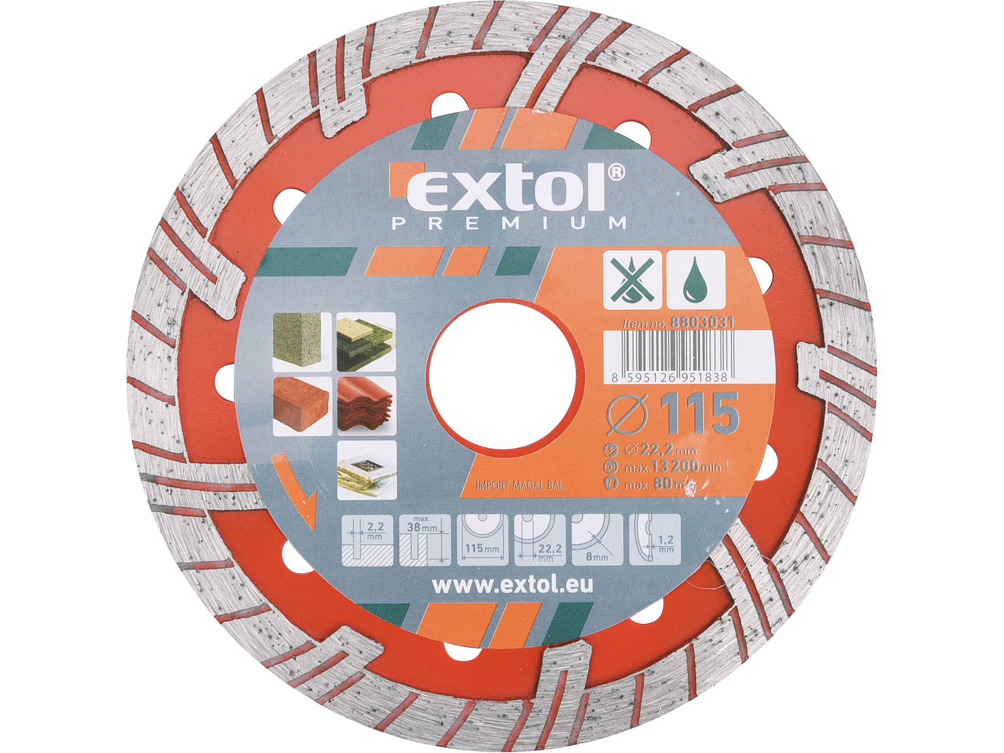 115mm Diamond Cutting Disc, TURBO