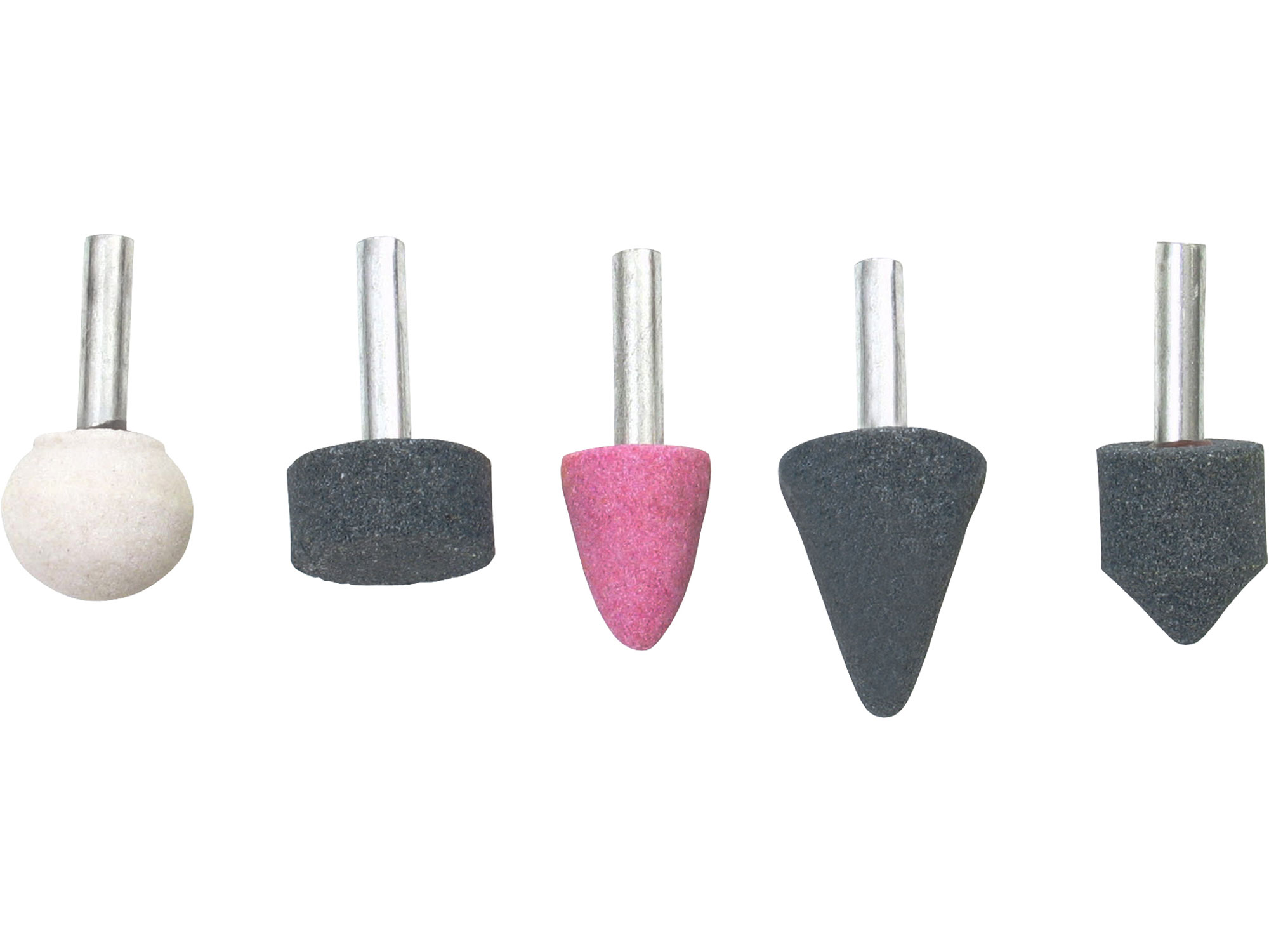 mounted stone set 5pcs, shank diameter 6mm