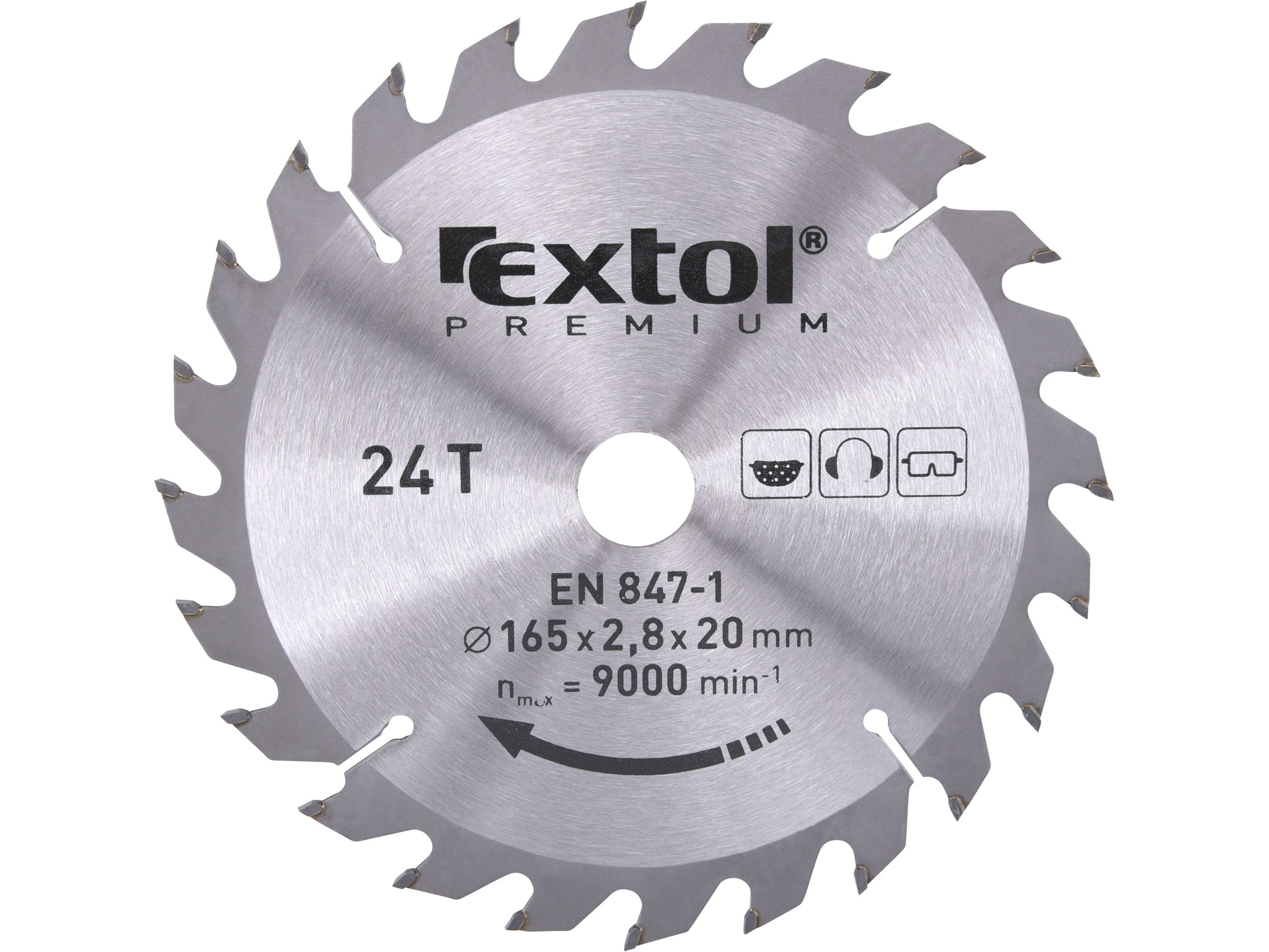 TCT circular saw blade, 165x2,0x20mm, 24teeth, 2,8mm width o