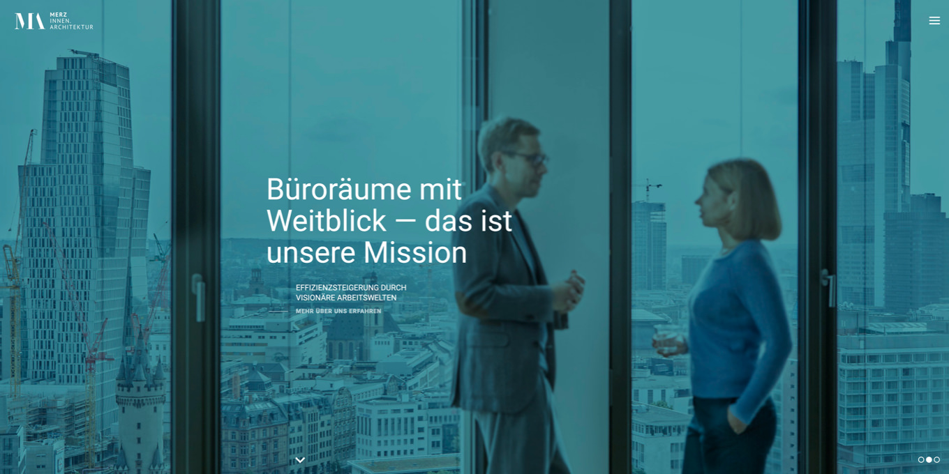 Webseite Merz Innenarchitektur