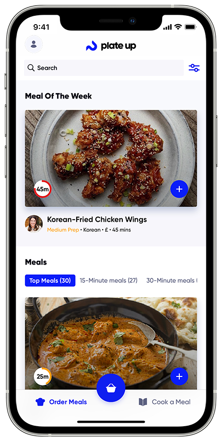 Food App Order Ingredients Online Plate Up App Recipe App Meal App Food App Subscription Food Box Subscription Order Food Online Recipes IPhone 12 Template Food App