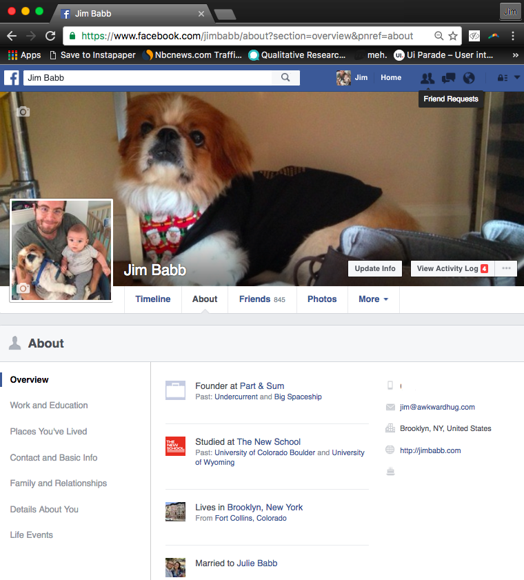 Mock Facebook profile to transform your marketing strategy