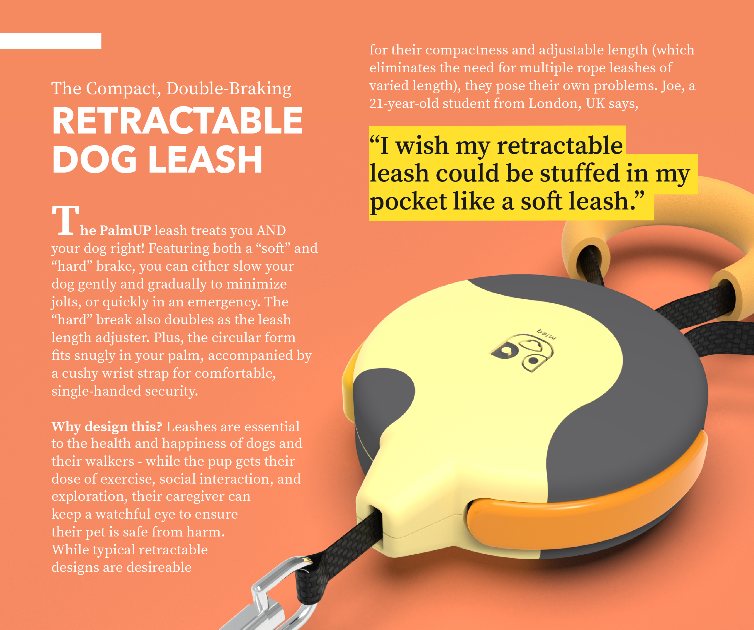 palm retractable leash