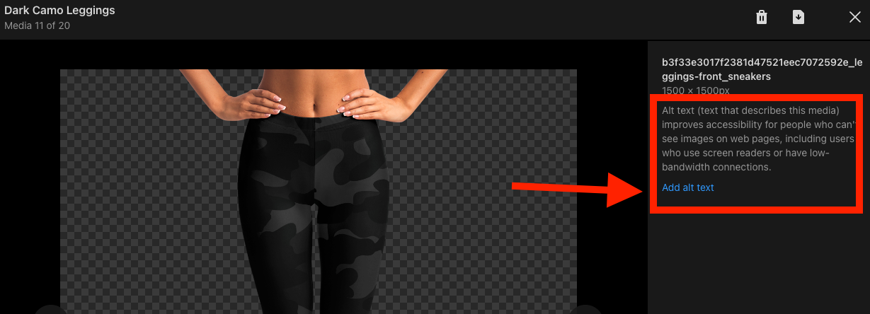 Add Image ALT Text in Shopify