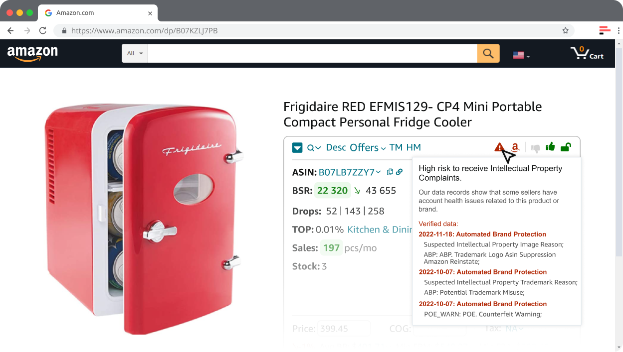 How to check product for complaints with IP-Alerts by Seller Assistant App