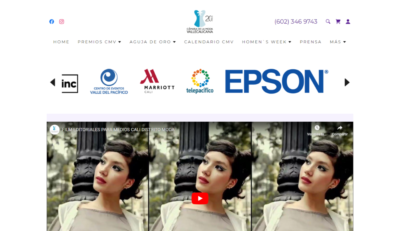 Sitio web de Cali Distrito Moda