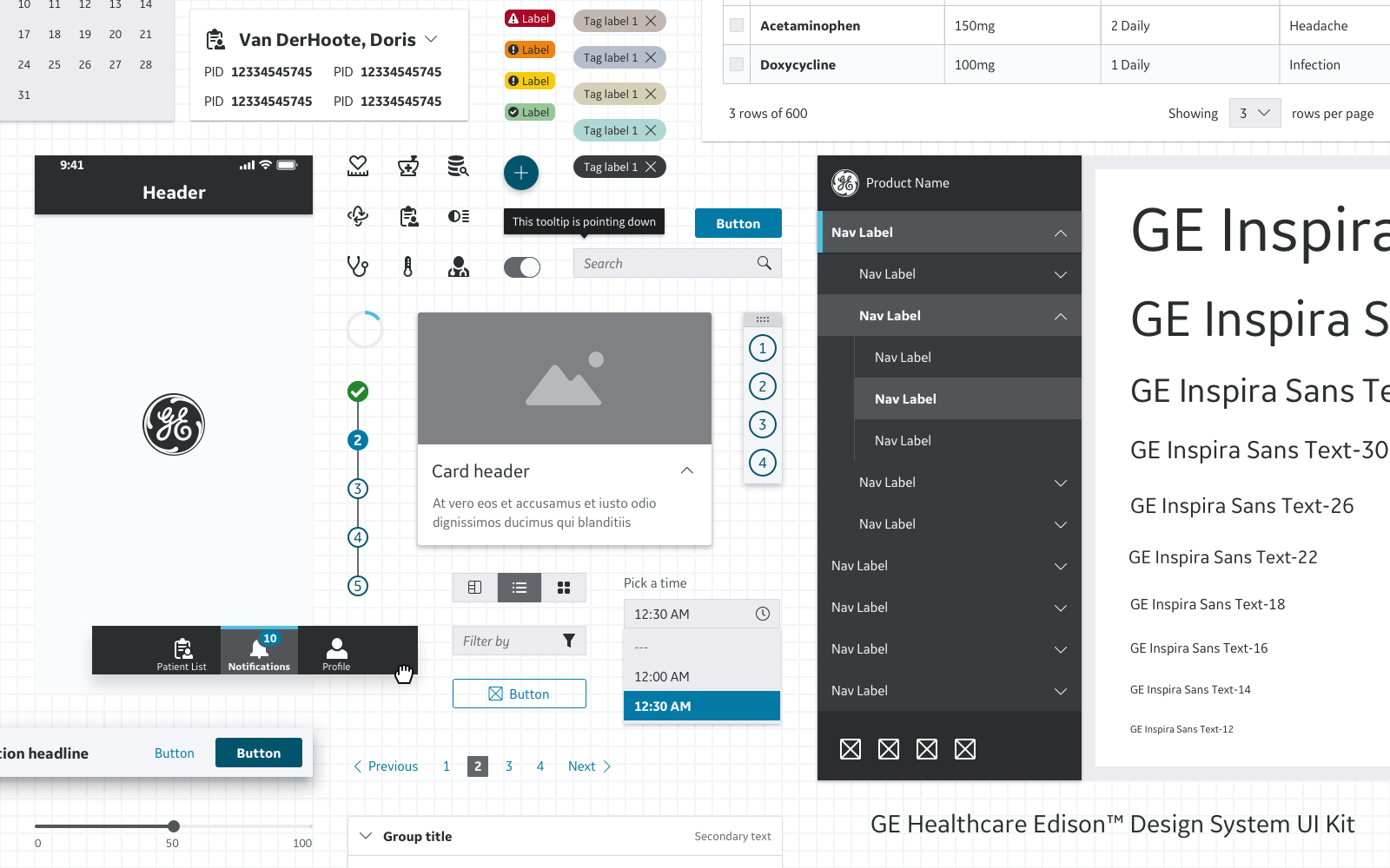 GEHC Edison™ Design System UI kit cover light theme