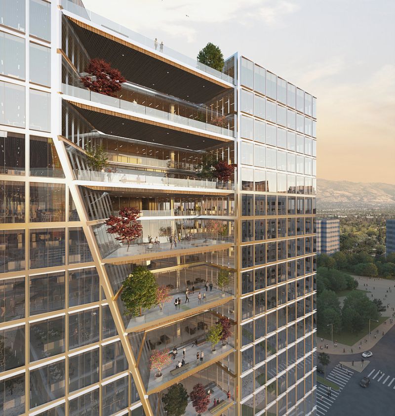 Glass building