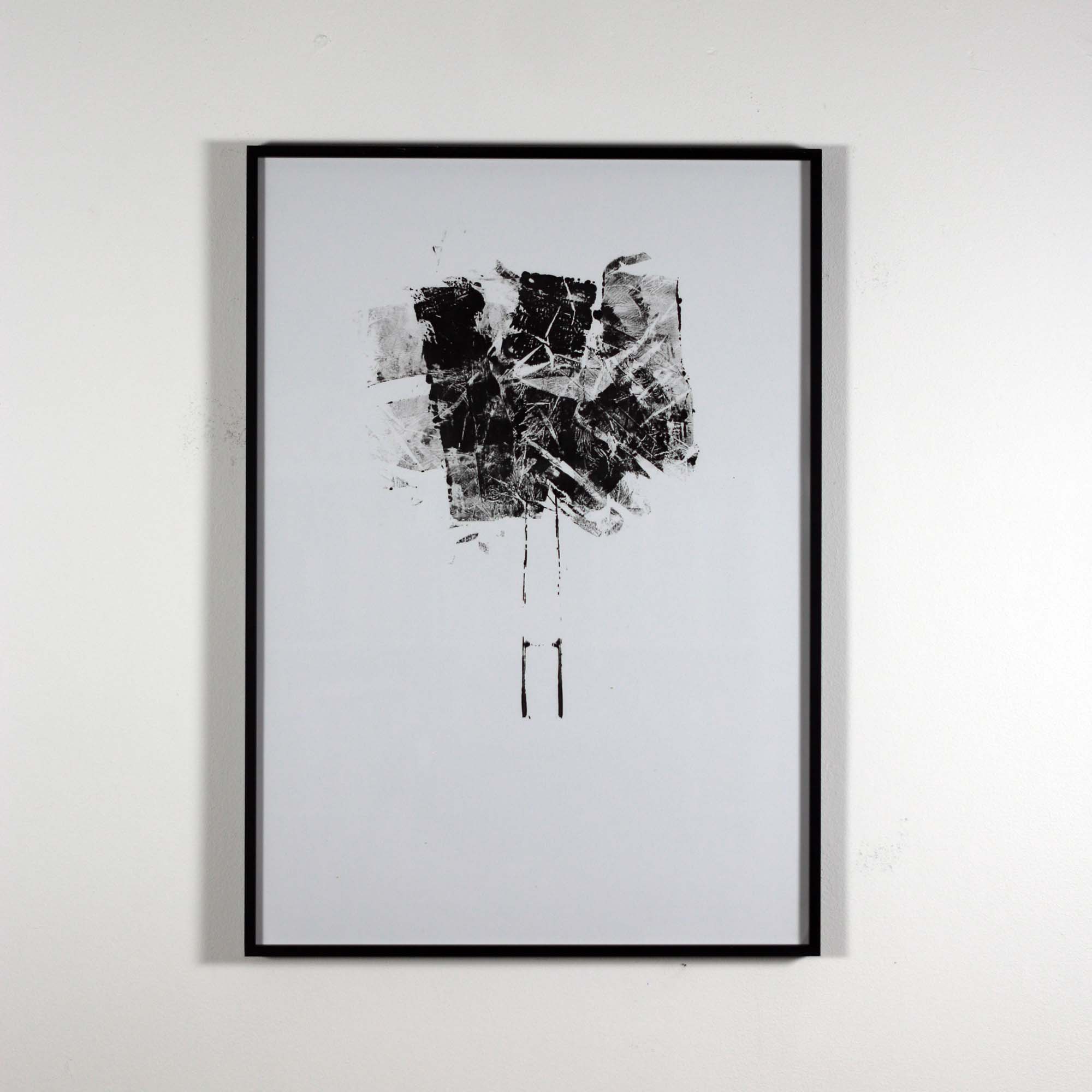 A single colour monoprint.