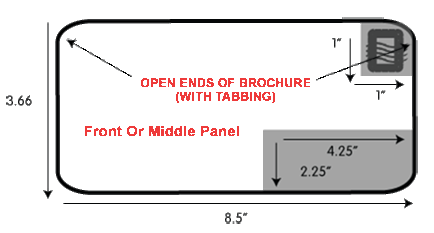 3.66x8.5" brochure Direct Mail Specs