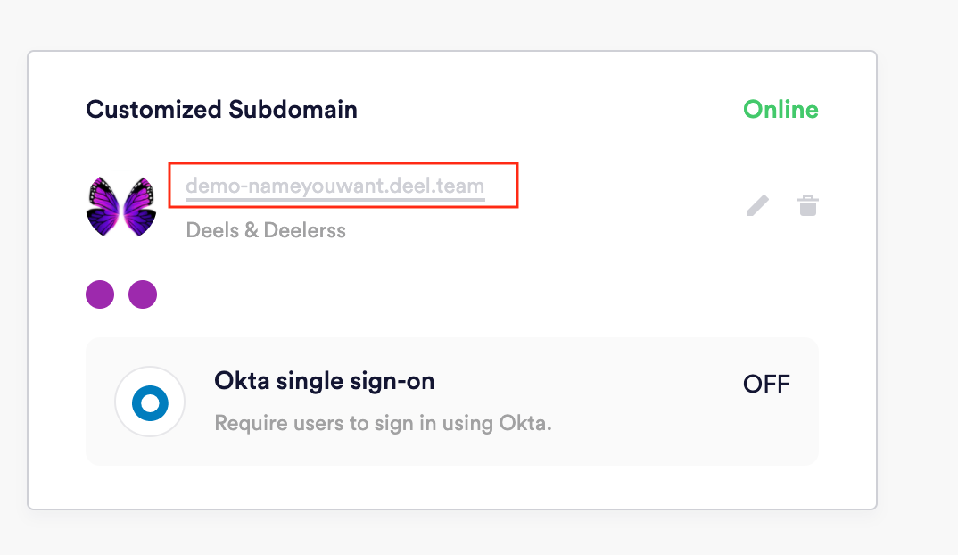 Deel custom domain