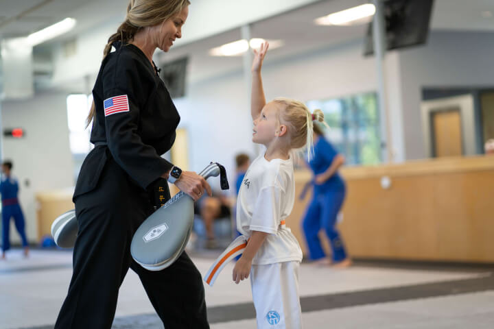 KOMA student in action during class.