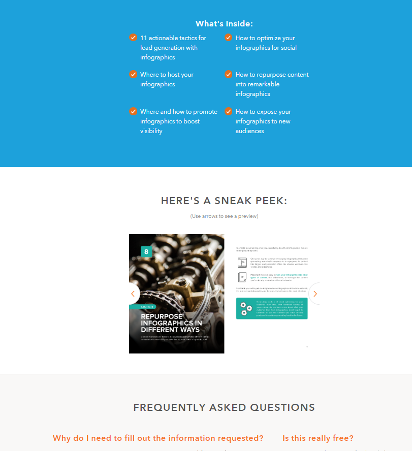 SaaS lead capture landing page example