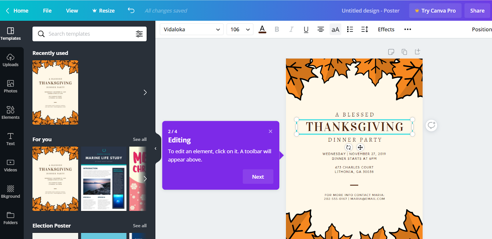 Canva onboarding UX design