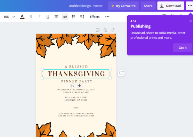 intuitive human-centered design example Canva