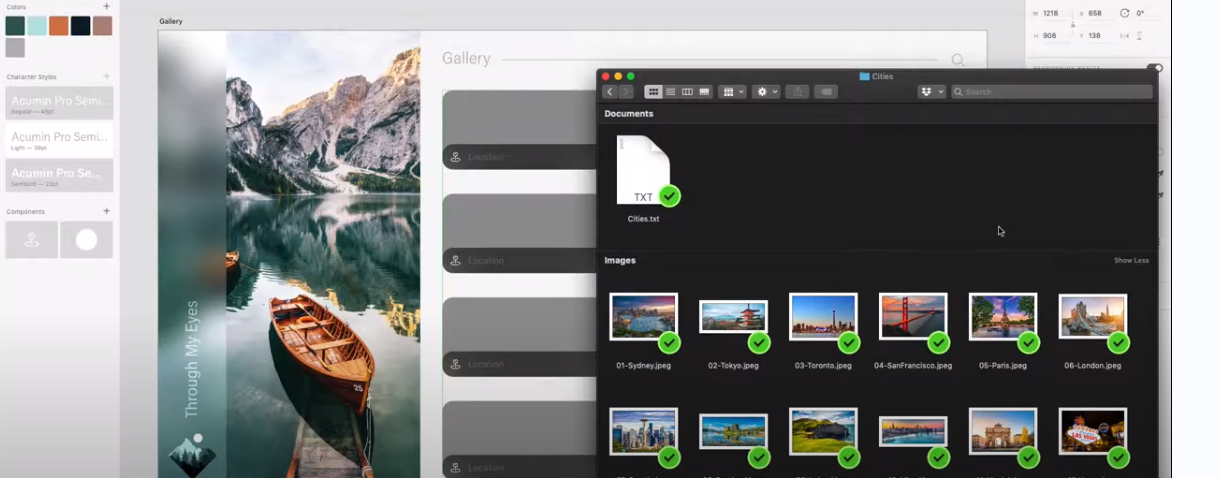 Adobe XD Design Examples, repeat grid