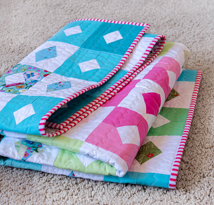 Rainbow Baby Crystal Lattice - A FREE Pattern Add-on - serpentine quilting