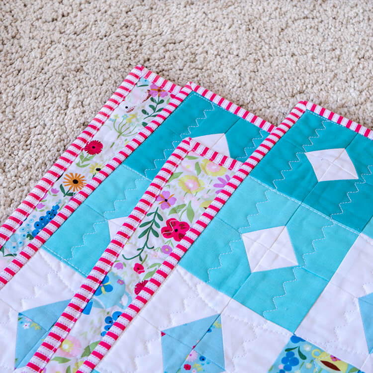 Rainbow Baby Crystal Lattice - A FREE Pattern Add-on - love a good striped binding