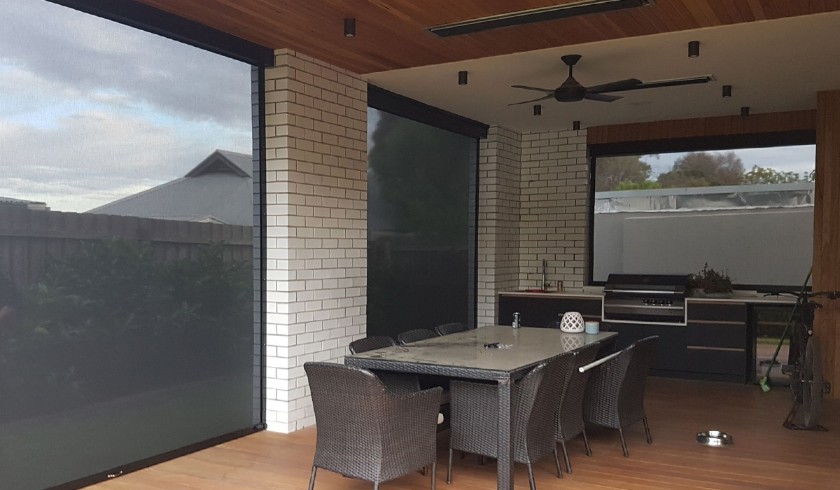 Outdoor Motorised Outdoor Blinds Melbourne, Bravewood Blind