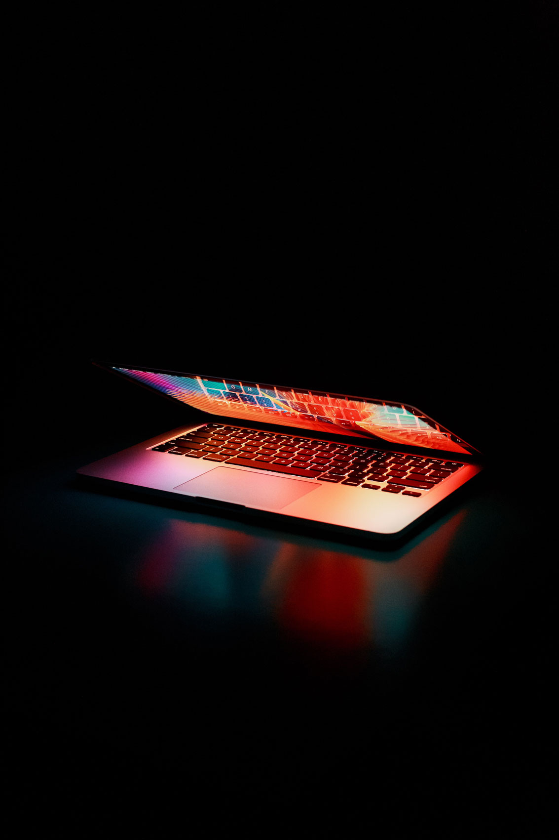 Laptop mid opened