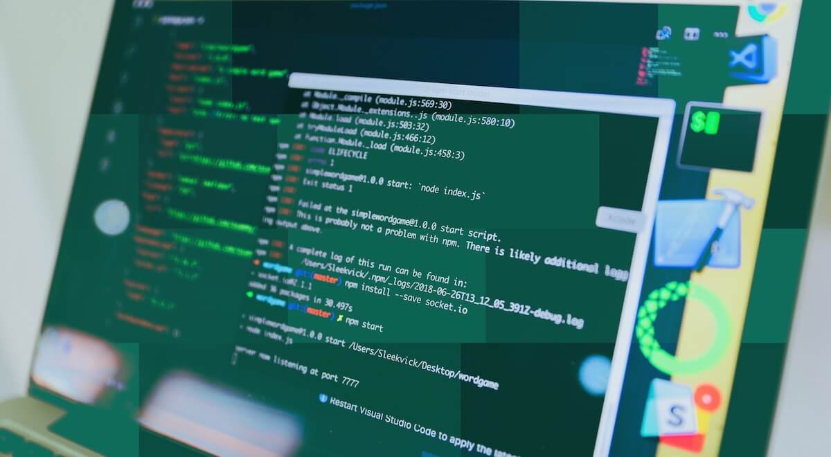 Coding on laptop