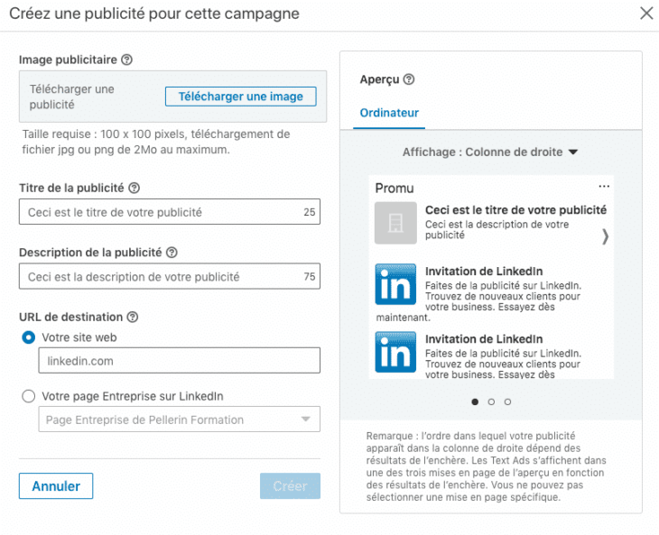 Comment faire de la publicité LinkedIn