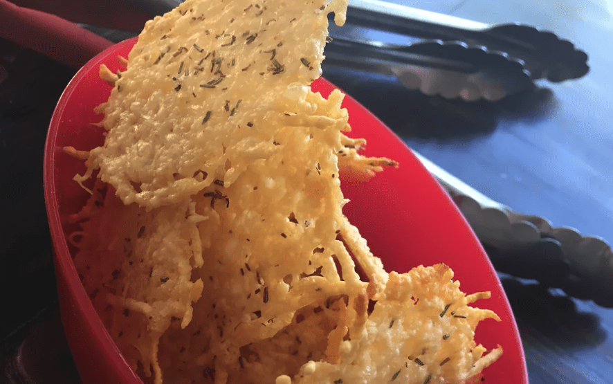 Rosemary Garlic Parmesan Crisps