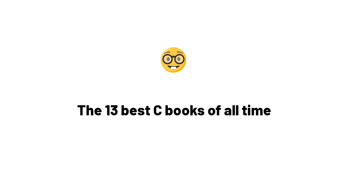 The 13 best C books of all time