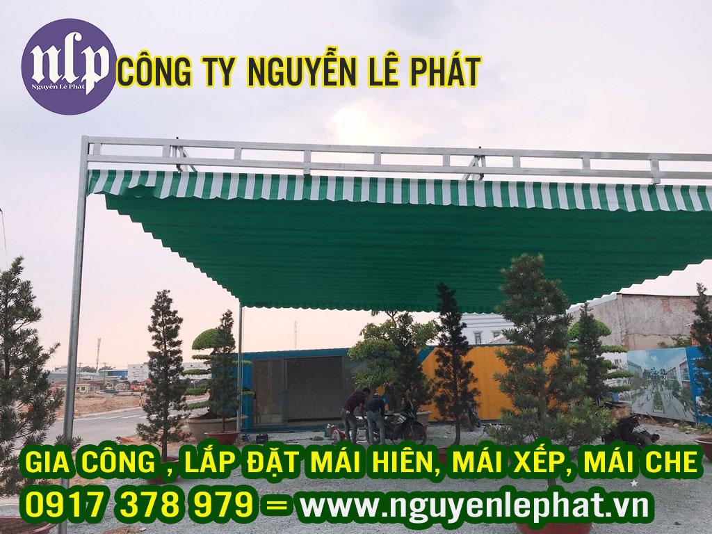 Lắp Đặt Mái Hiên Mái Xếp Bạt Kéo Di Động Tại Bình Dương