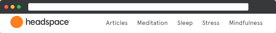 IndieHacker and Nicolas Forero Headspace navigation bar