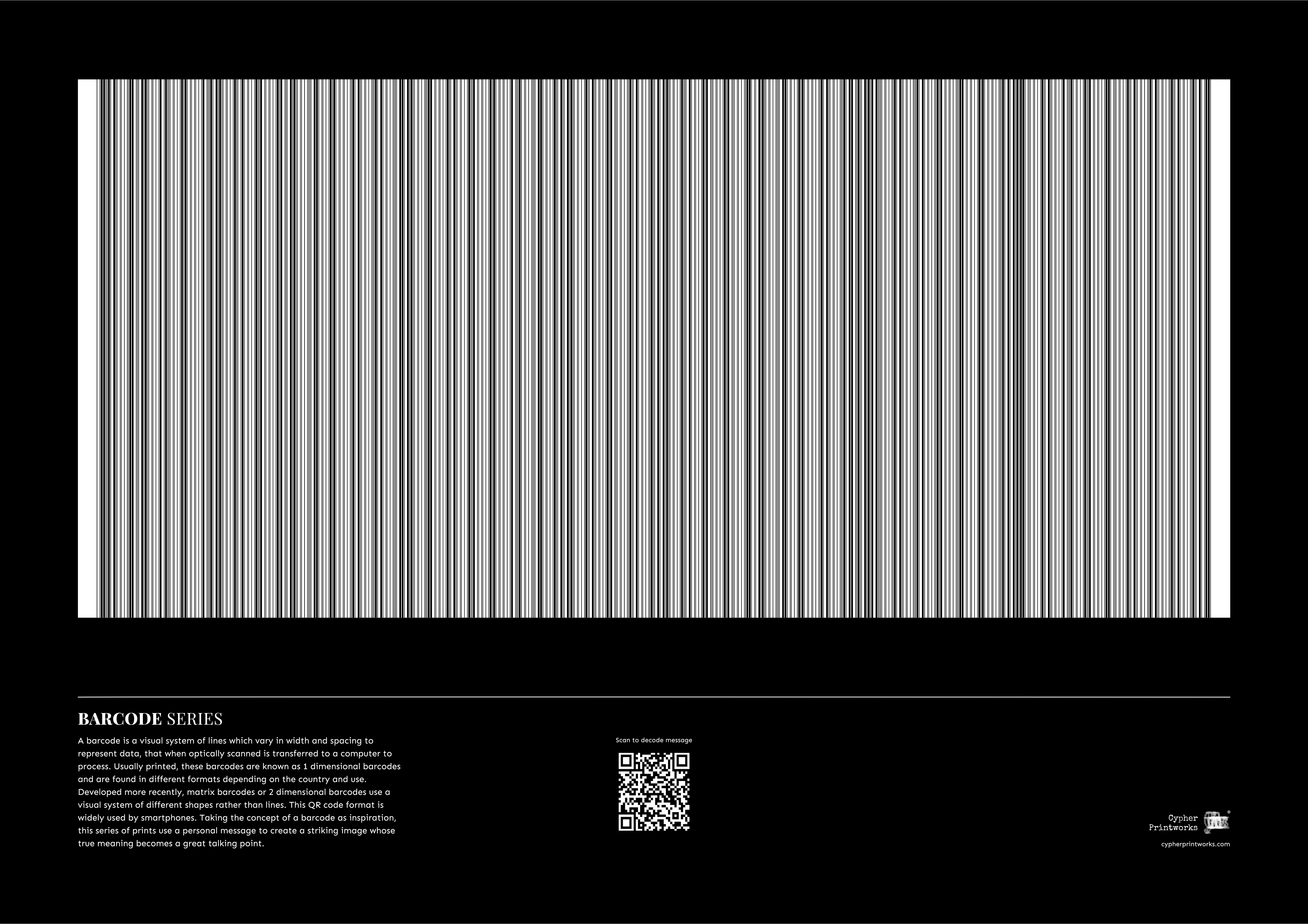 BARCODE SERIES Personalised Print FREE Delivery