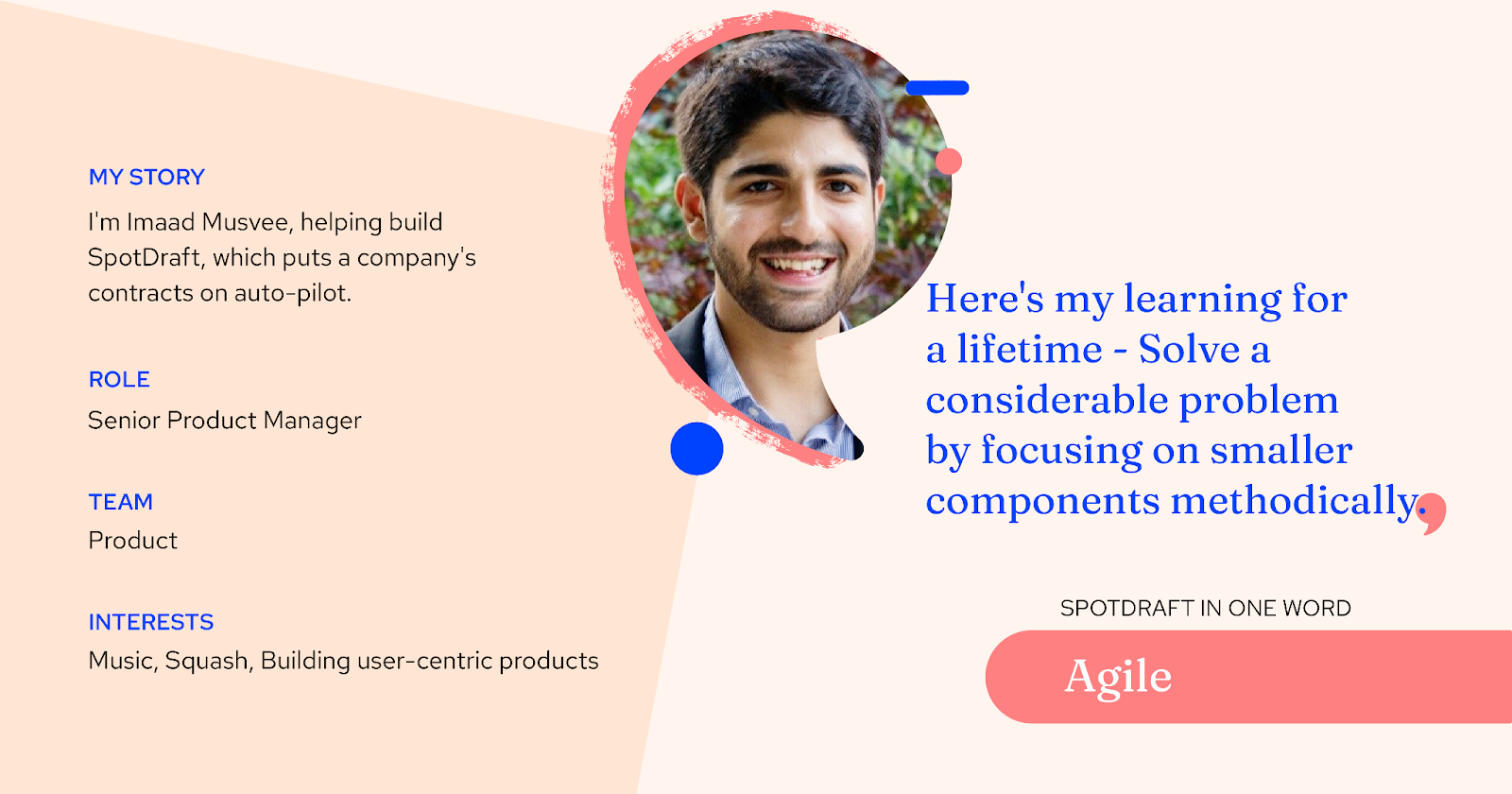 Imaad's journey at SpotDraft